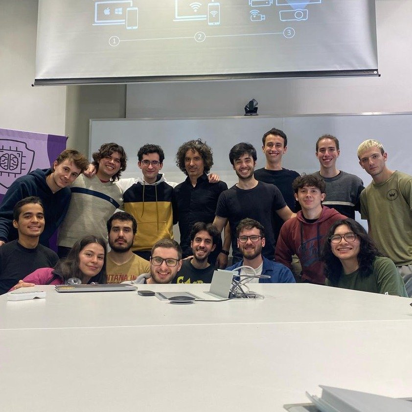 Large group photo from AI Safety Connect event showing community members